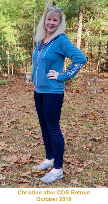 Christine in October 2019, 11 Months after COR Retreat
